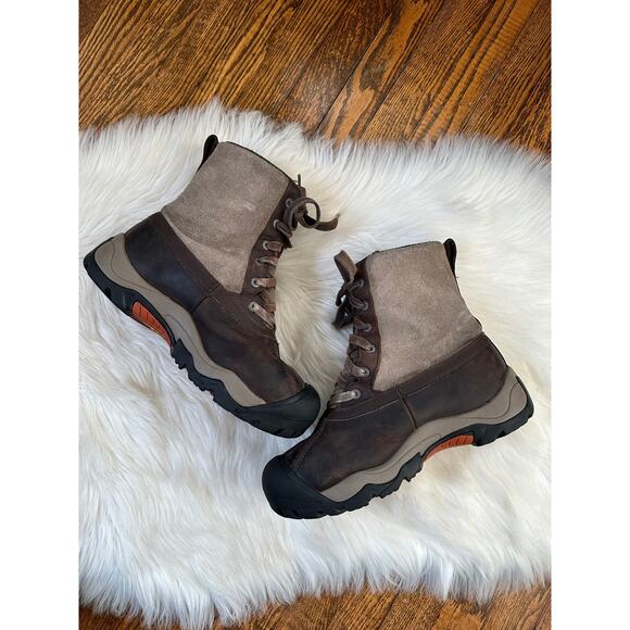 Keen Men’s Brown Leather Suede Hiking Boots - Picture 1 of 8